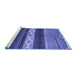 Sideview of Machine Washable Abstract Blue Modern Rug, wshabs4940blu