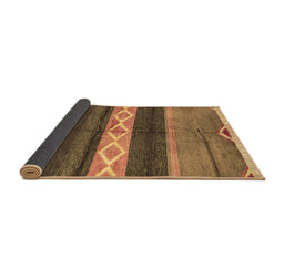 Sideview of Abstract Brown Modern Rug, abs4940brn