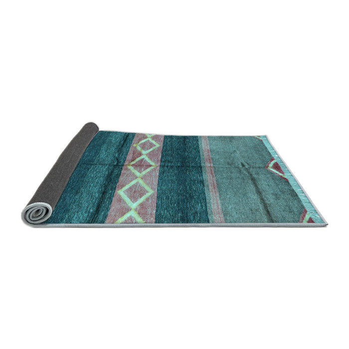 Sideview of Abstract Light Blue Modern Rug, abs4940lblu