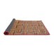 Sideview of Abstract Fire Brick Red Modern Rug, abs4941