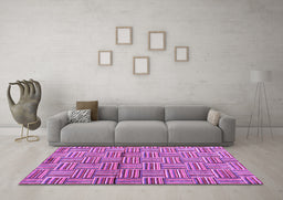 Machine Washable Abstract Purple Modern Area Rugs in a Living Room, wshabs4941pur