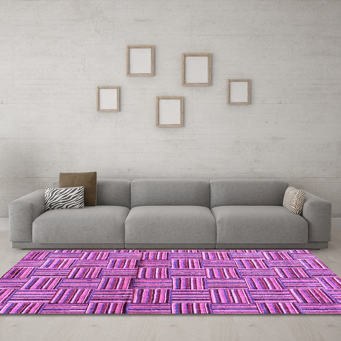 Machine Washable Abstract Purple Modern Area Rugs in a Living Room, wshabs4941pur