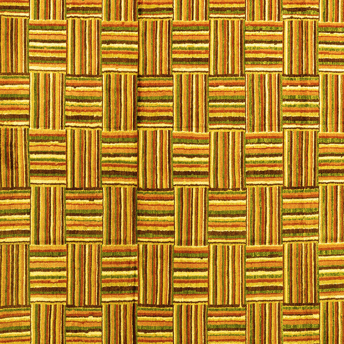 Square Machine Washable Abstract Yellow Modern Rug, wshabs4941yw