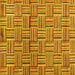 Square Machine Washable Abstract Yellow Modern Rug, wshabs4941yw