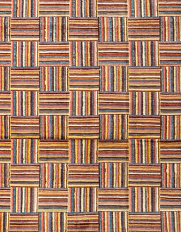 Abstract Fire Brick Red Modern Rug, abs4941
