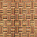 Square Machine Washable Abstract Brown Modern Rug, wshabs4941brn