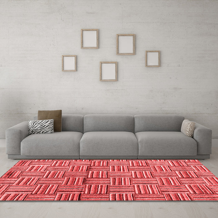 Modern Red Washable Rugs