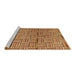 Sideview of Machine Washable Abstract Brown Modern Rug, wshabs4941brn