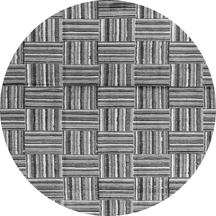 Round Machine Washable Abstract Gray Modern Rug, wshabs4941gry