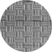 Round Machine Washable Abstract Gray Modern Rug, wshabs4941gry