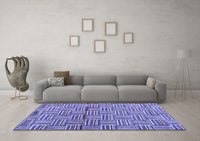 Machine Washable Abstract Blue Modern Rug, wshabs4941blu