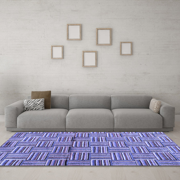 Machine Washable Abstract Blue Modern Rug in a Living Room, wshabs4941blu