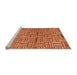 Sideview of Machine Washable Abstract Orange Modern Area Rugs, wshabs4941org