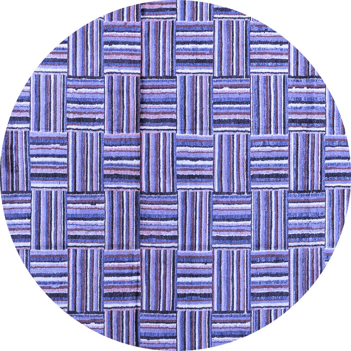 Round Machine Washable Abstract Blue Modern Rug, wshabs4941blu