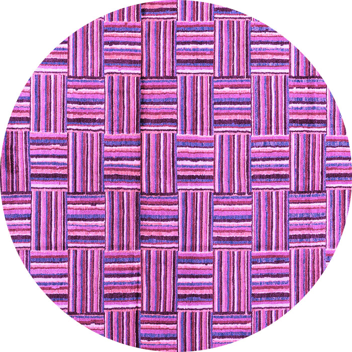 Round Machine Washable Abstract Purple Modern Area Rugs, wshabs4941pur