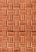 Machine Washable Abstract Orange Modern Area Rugs, wshabs4941org