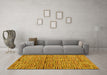 Machine Washable Abstract Yellow Modern Rug in a Living Room, wshabs4941yw