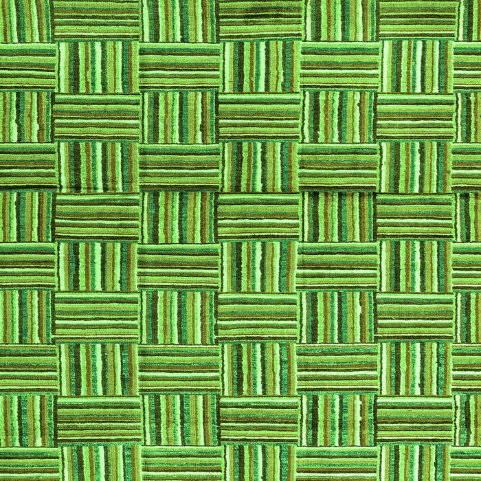 Square Machine Washable Abstract Green Modern Area Rugs, wshabs4941grn