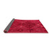 Sideview of Abstract Red Southwestern Rug, abs4942