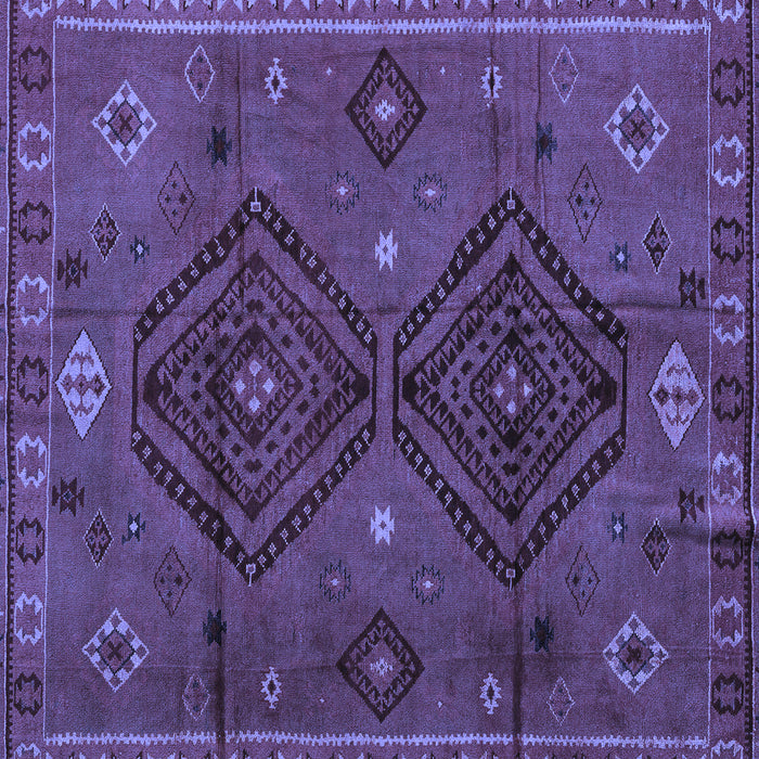 Square Machine Washable Southwestern Blue Country Rug, wshabs4942blu