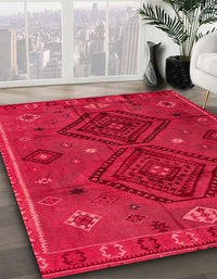 Abstract Red Southwestern Rug, abs4942