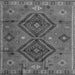 Square Southwestern Gray Country Rug, abs4942gry