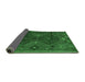 Sideview of Southwestern Emerald Green Country Rug, abs4942emgrn