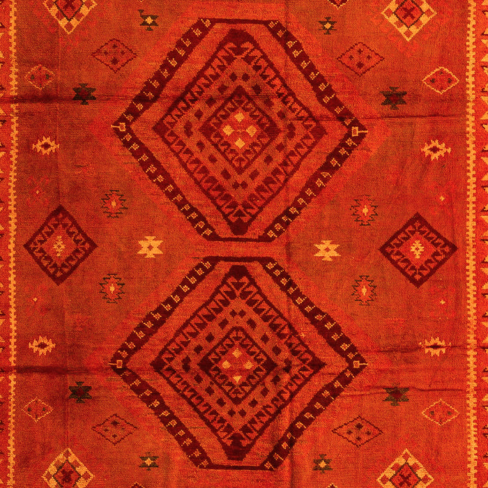 Machine Washable Southwestern Yellow Country Rug, wshabs4942yw