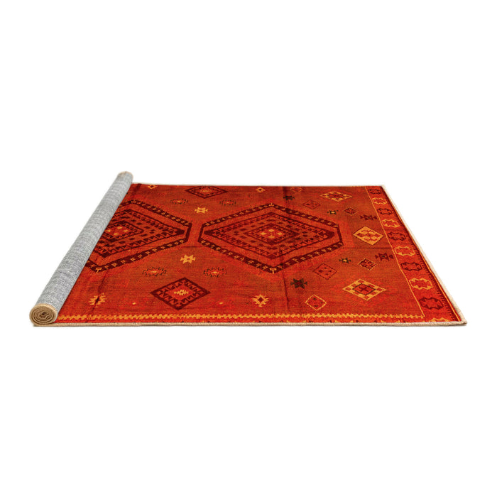 Sideview of Machine Washable Southwestern Yellow Country Rug, wshabs4942yw