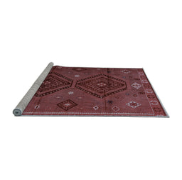 Sideview of Machine Washable Southwestern Light Blue Country Rug, wshabs4942lblu