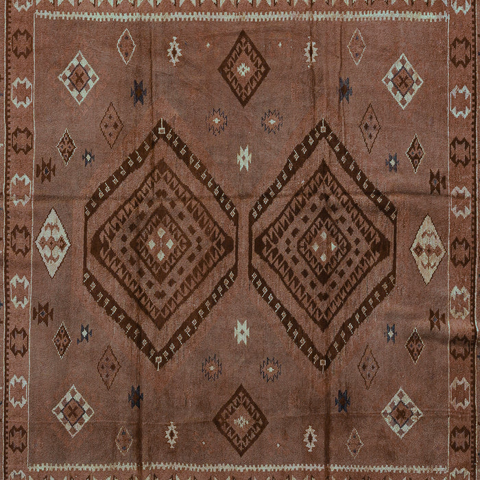 Square Southwestern Turquoise Country Rug, abs4942turq