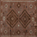 Square Southwestern Turquoise Country Rug, abs4942turq