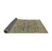 Sideview of Abstract Olive Green Modern Rug, abs4943