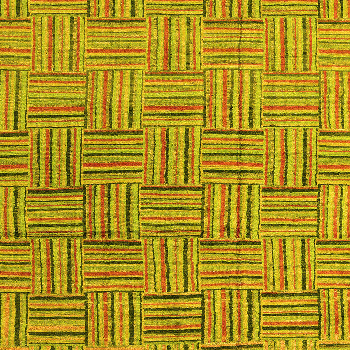Machine Washable Abstract Yellow Modern Rug, wshabs4943yw