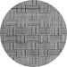 Round Abstract Gray Modern Rug, abs4943gry