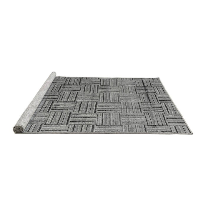 Sideview of Machine Washable Abstract Gray Modern Rug, wshabs4943gry