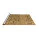 Sideview of Machine Washable Abstract Brown Modern Rug, wshabs4943brn