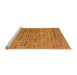 Sideview of Machine Washable Abstract Orange Modern Area Rugs, wshabs4943org