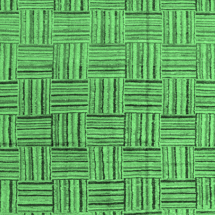 Machine Washable Abstract Emerald Green Modern Area Rugs, wshabs4943emgrn
