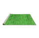 Sideview of Machine Washable Abstract Green Modern Area Rugs, wshabs4943grn