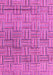 Machine Washable Abstract Pink Modern Rug, wshabs4943pnk