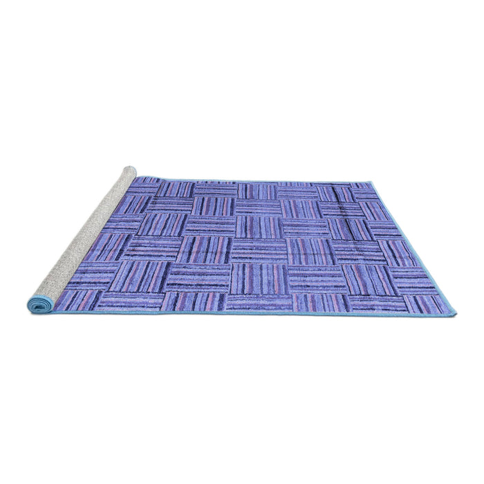 Sideview of Machine Washable Abstract Blue Modern Rug, wshabs4943blu