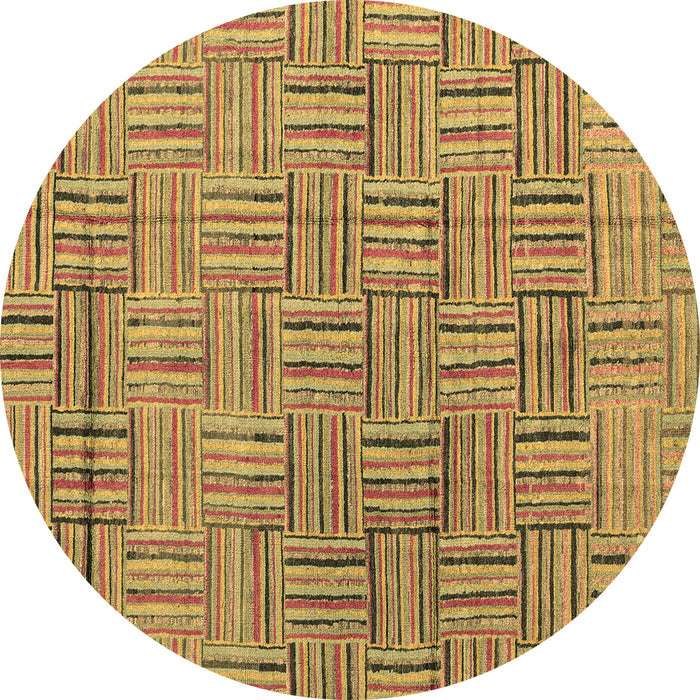 Round Machine Washable Abstract Brown Modern Rug, wshabs4943brn