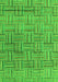 Machine Washable Abstract Green Modern Area Rugs, wshabs4943grn