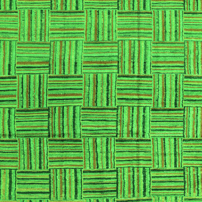 Machine Washable Abstract Green Modern Area Rugs, wshabs4943grn