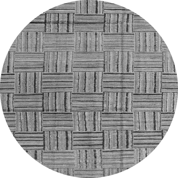 Round Machine Washable Abstract Gray Modern Rug, wshabs4943gry
