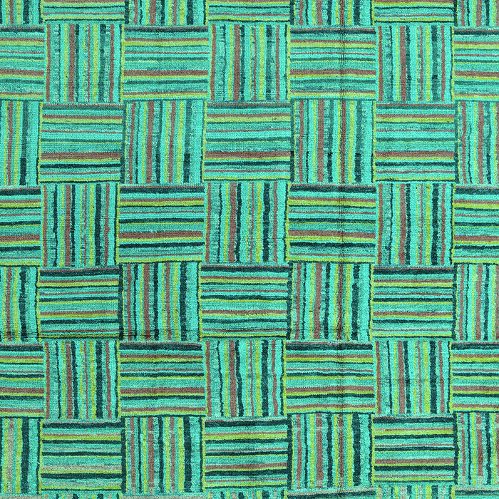 Machine Washable Abstract Turquoise Modern Area Rugs, wshabs4943turq