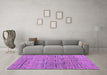 Machine Washable Abstract Purple Modern Area Rugs in a Living Room, wshabs4943pur