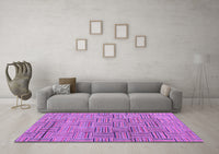 Machine Washable Abstract Purple Modern Rug, wshabs4943pur