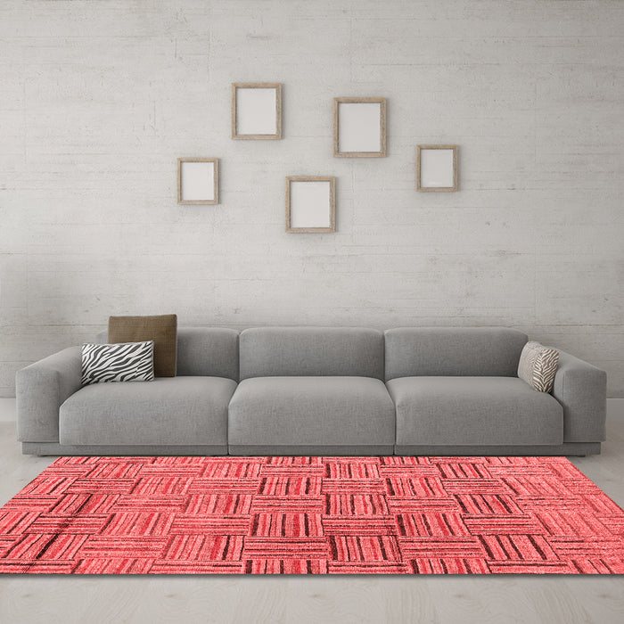 Modern Red Washable Rugs